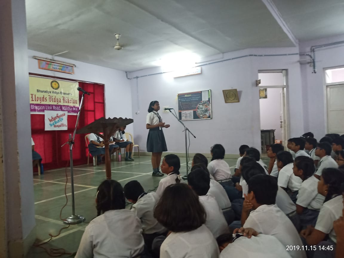 Inter-House English Debate Competition – 2019